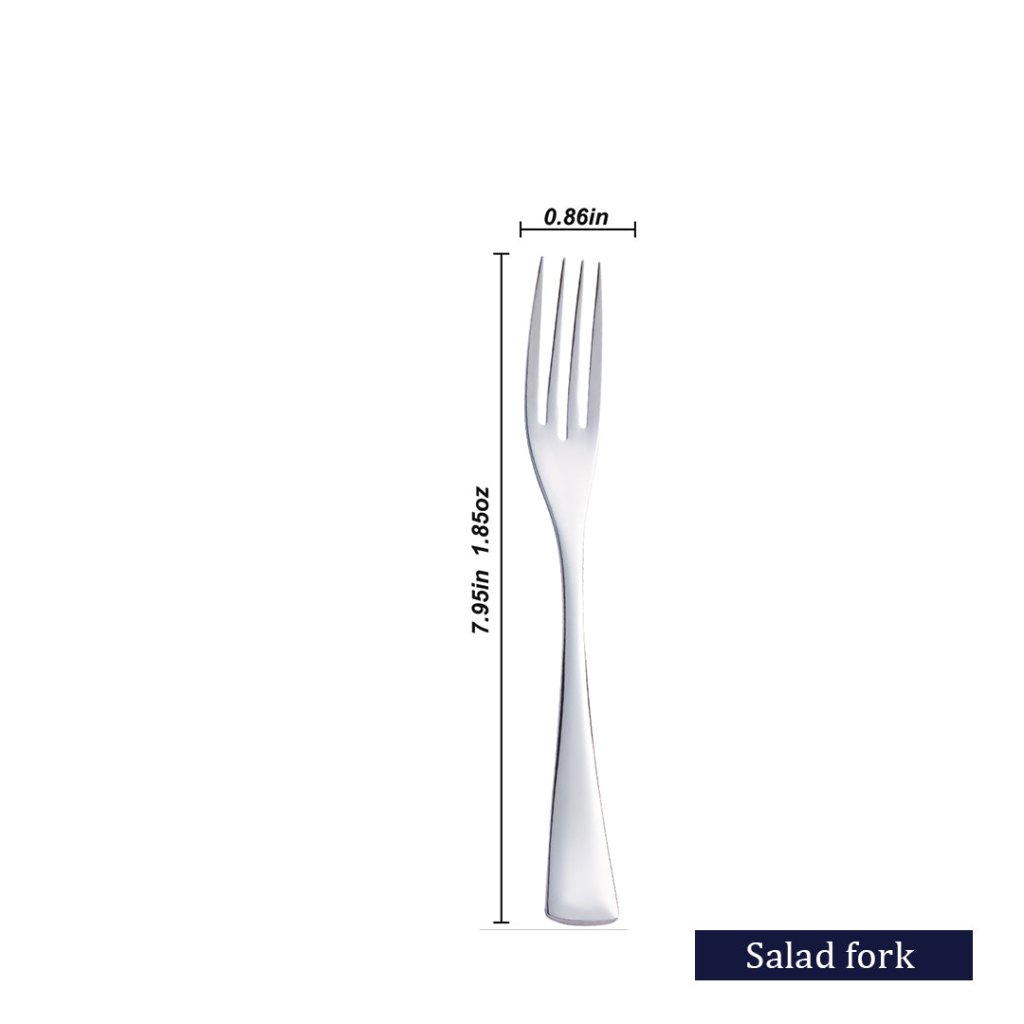 Kaya Modern Mirror Silver Flatware Set - Silver - Lemeya