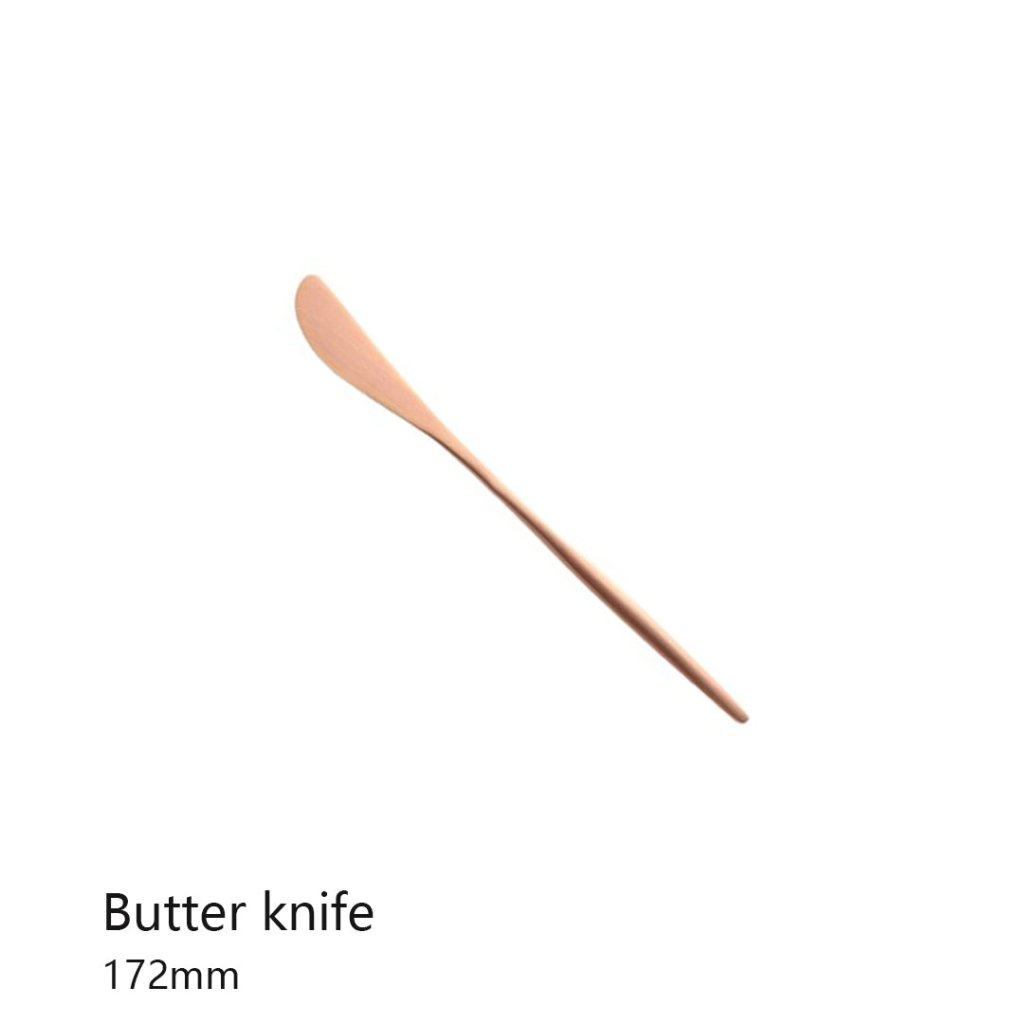 Minimalist Matte Rose Gold Flatware Set - Rose Gold - Lemeya