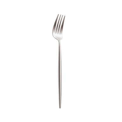 Minimalist Matte Silver Flatware Set - SILVER - Lemeya