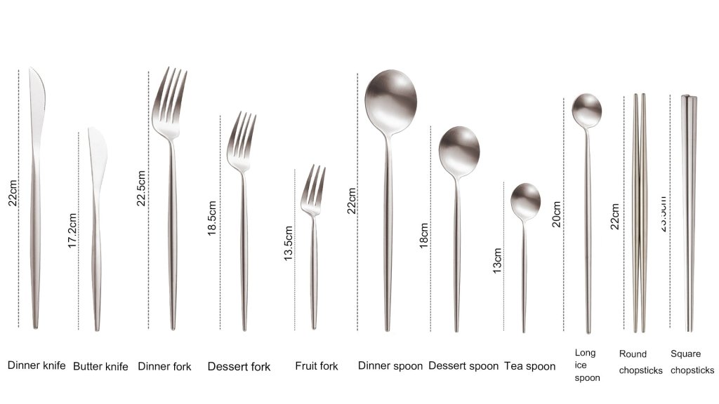 Minimalist Matte Silver Flatware Set - SILVER - Lemeya